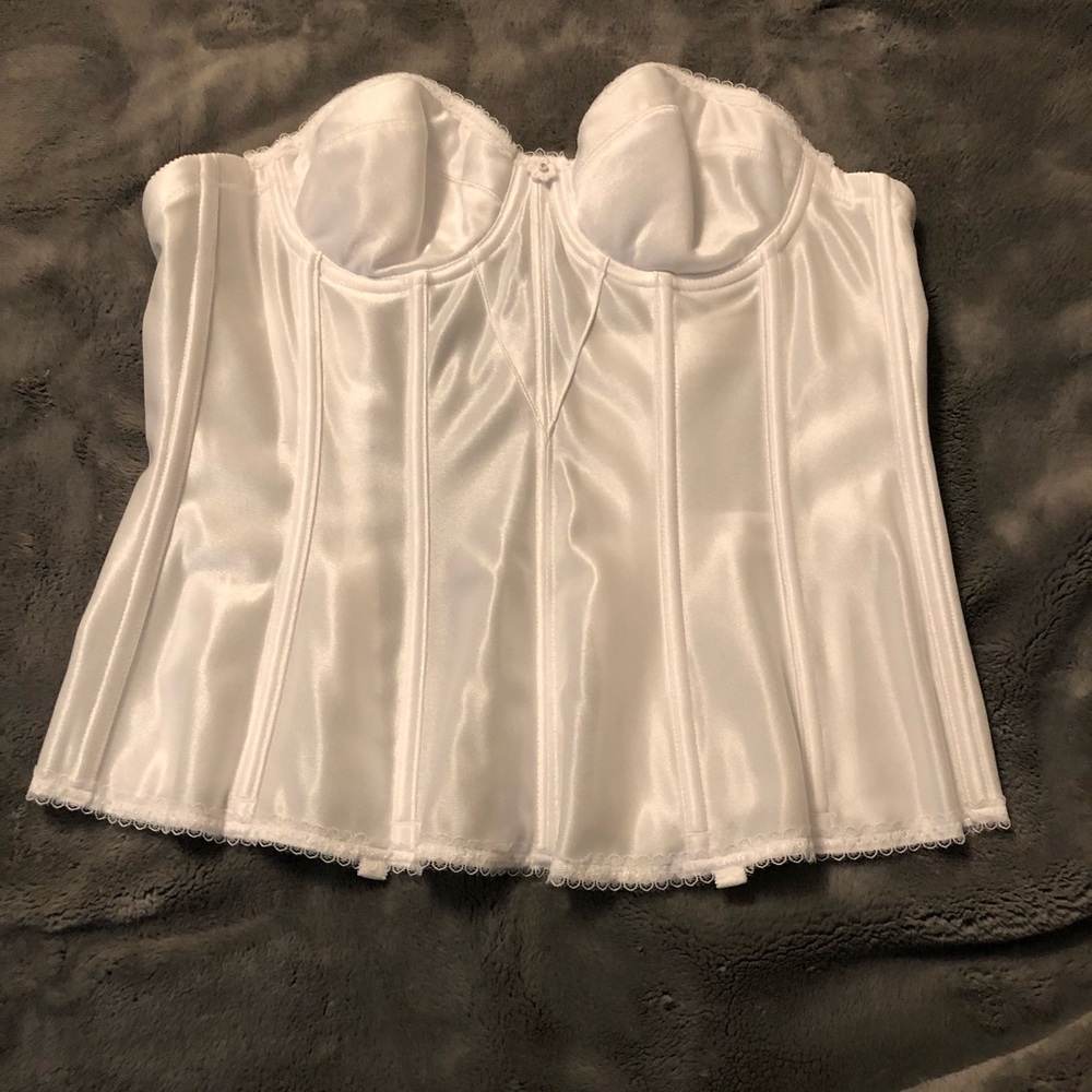 White bridal corset